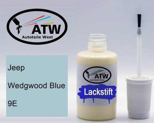 Jeep, Wedgwood Blue, 9E: 20ml Lackstift, von ATW Autoteile West.